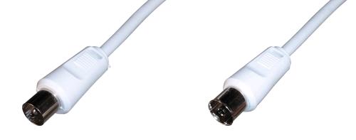 CAVO COLLEGAMENTO TV - COASSIALE 75 OHM CAVO ANTENNA 90° - 9,5MM M/F DOPPIA SCHERMATURA MT. 5