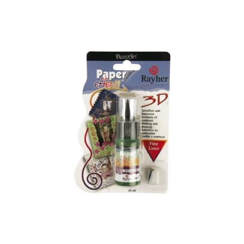 Pasta a rilievo Paper Effects 3D verde permanente 29 ml | Colore effetto 3D per carta e superfici decorative