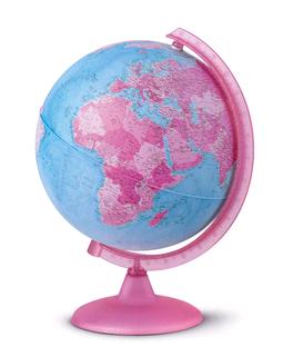 GLOBO GEOGRAFICO C/LUCE DIAM. 25 cm. TECNODIDATTICA PINK