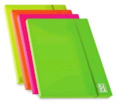 CARTELLA IN PPL FLUO CON ELASTICO 27X36X2,5 CM