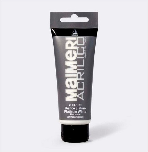 MAIMERI ACRILICO TUBETTO 75 ml. BIANCO PLATINO M0916017