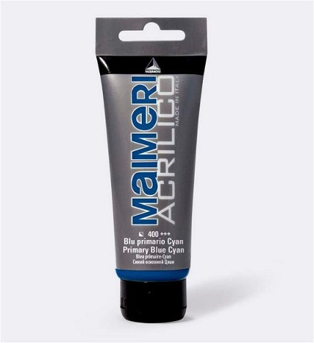 MAIMERI ACRILICO TUBETTO 75 ml. BLU PRIMARIO CIANO M0916400