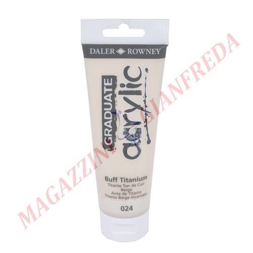 MAIMERI DALER ROWNEY "GRADUATE ACRYLIC" IN TUBETTO 120 ml. TITANIUM BUFF