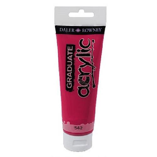 MAIMERI DALER ROWNEY "GRADUATE ACRYLIC" IN TUBETTO 120 ml. ROSSO CREMISI