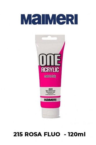 MAIMERI COLORE ACRILICO "ONE ACRYLIC" IN TUBETTO 120 ml. ROSA FLUO