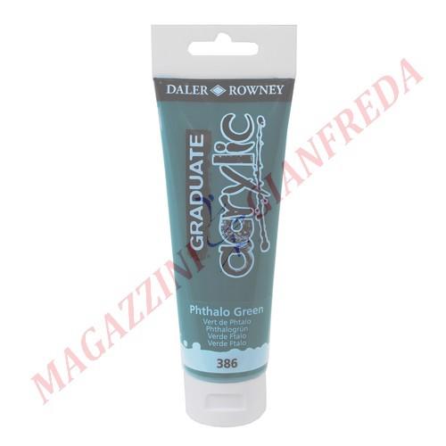 MAIMERI DALER ROWNEY "GRADUATE ACRYLIC" IN TUBETTO 120 ml. VERDE FTALO