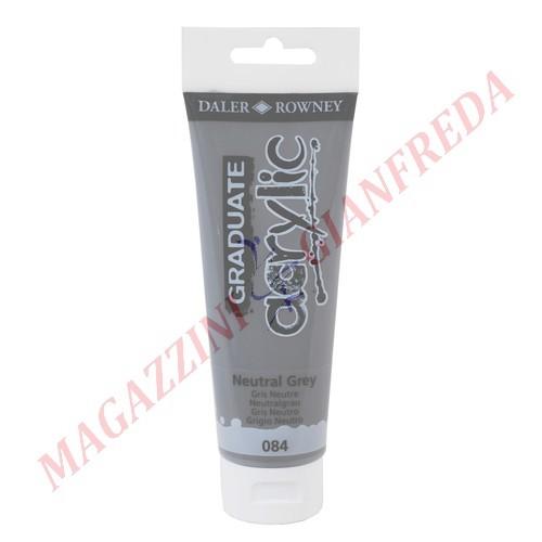 MAIMERI DALER ROWNEY "GRADUATE ACRYLIC" IN TUBETTO 120 ml. GRIGIO NEUTRO