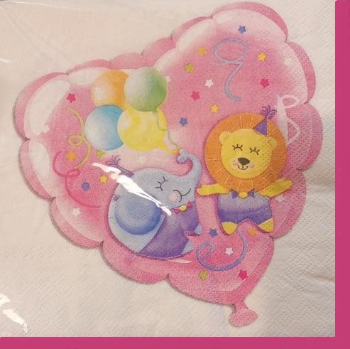 TOVAGLIOLI BABY GIRL 3 VELI CM. 33X33 (20 PZ)