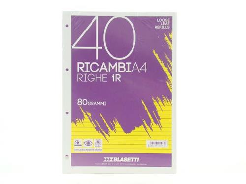 RICAMBI A4 1RIGO BIANCHI 80 GR. (40FG)