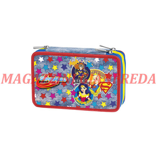 ASTUCCIO 3 ZIP DC SUPER HERO GIRLS POWER