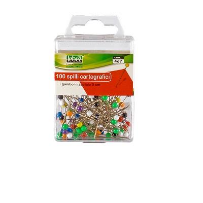 SPILLI ASSORTITI CON TESTA COLORATA (100 PZ)