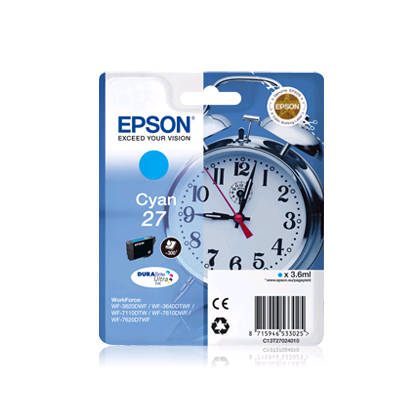 CARTUCCIA EPSON C13T2702 CIANO ( 300 COPIE) ORIGINALE