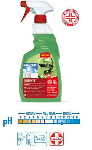 SANITEC DISINFETTANTE "MULTI ACTIV" PER SUPERFICI AD USO AMBIENTALE 1821-S