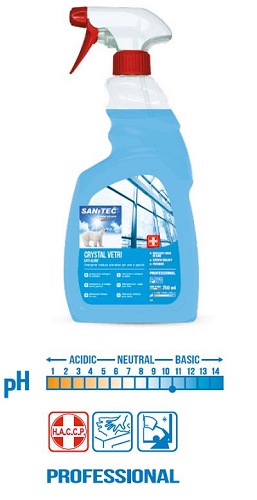 SANITEC DETERGENTE MULTIUSO "CRISTAL VETRI" ANTI ALONE PER VETRI E SPECCHI 1866-S