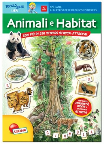 ALBI PER SAPERE DI PIU' CON STICKERS ANIMALI E HABITAT