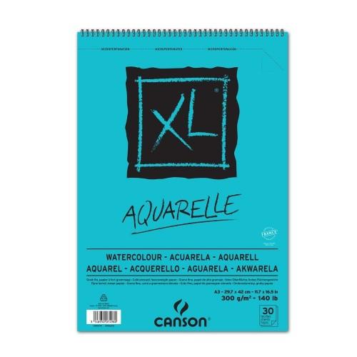 BLOCCO PER ACQUERELLO CANSON A3 300GR. 30FG. C/SPIRALE