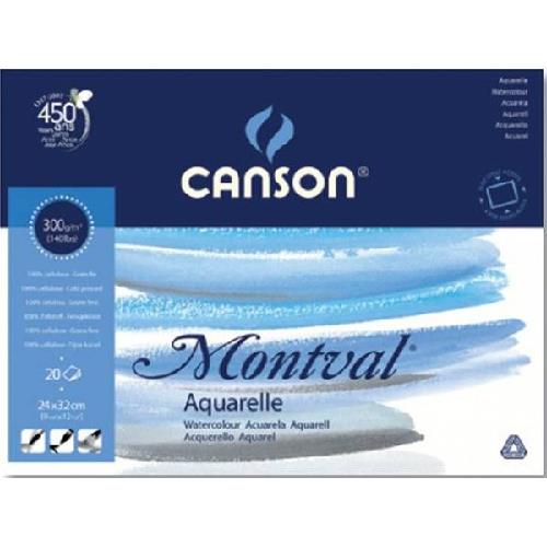 ALBUM  PER ACQUERELLO CANSON 24X32 300GR. 12FG.