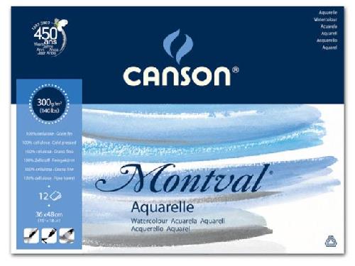 BLOCCO PER ACQUERELLO CANSON 36X48 300GR. 12FG.