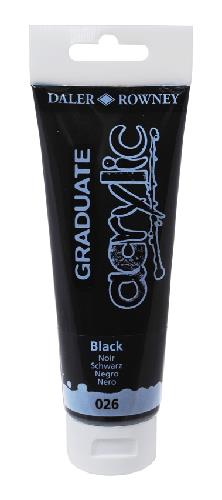 MAIMERI DALER ROWNEY "GRADUATE ACRYLIC" IN TUBETTO 120 ml. NERO