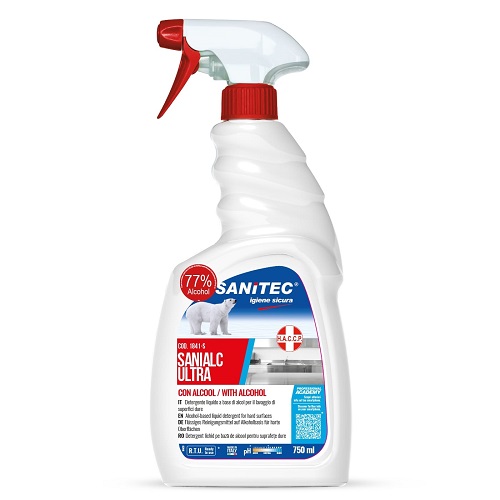 SANITEC "SANIALC-ULTRA" DETERGENTE CONCENTRATO 77% ALCOL PER CONTENIMENTO COVID-19 - 1841-S