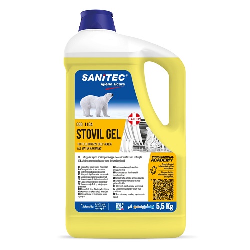 SANITEC DETERGENTE "STOVIL 2 IN 1" CON BRILLANTANTE - H.A.C.C.P. 5,5KG - 1104