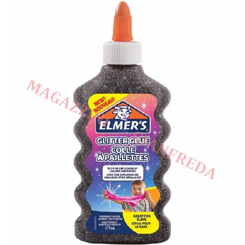 COLLA LIQUIDA GLITTERATA ELMER'S NERA - FLACONE 177 ML