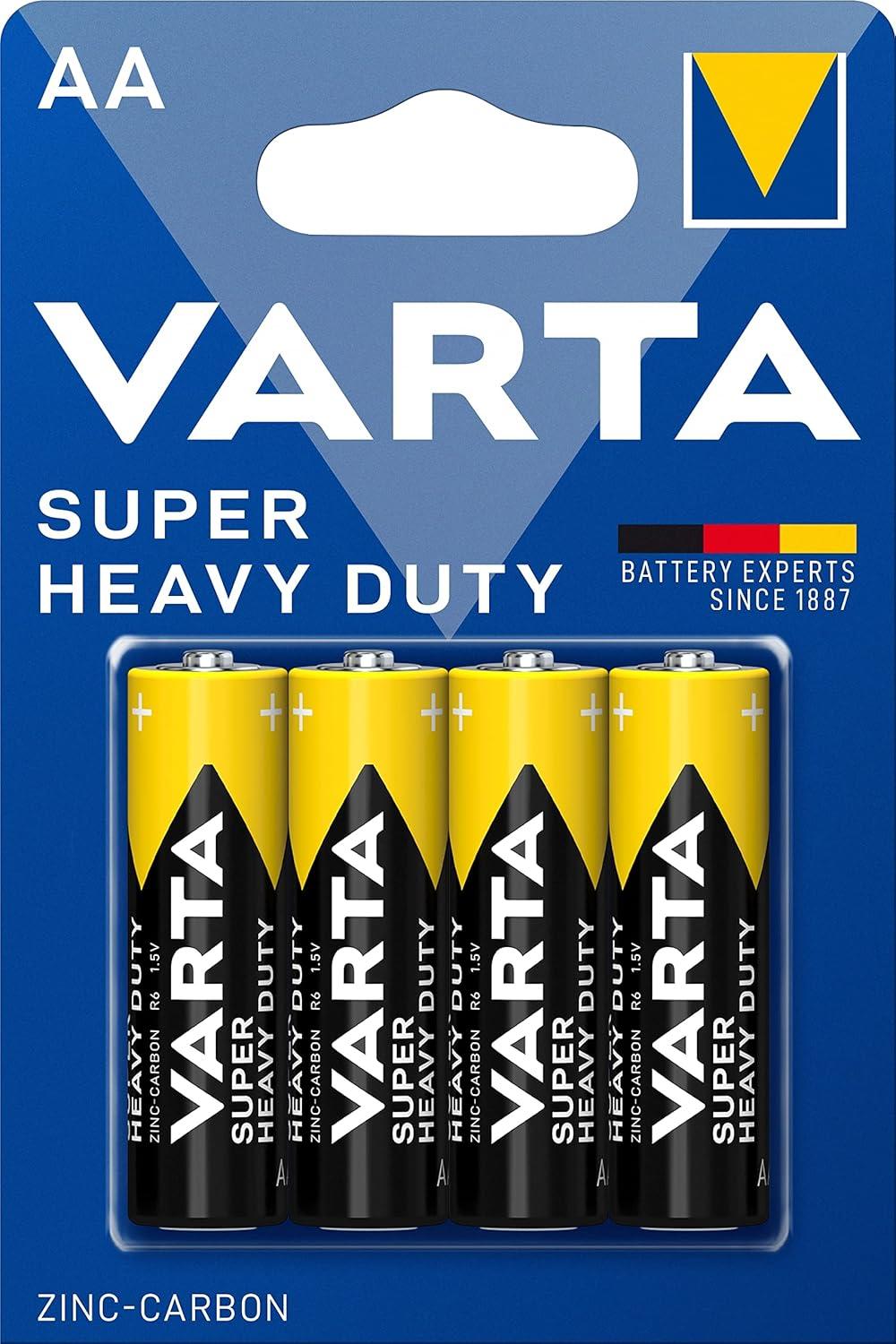 BATTERIE VARTA AA STILO 1,5V CONF. 4PZ