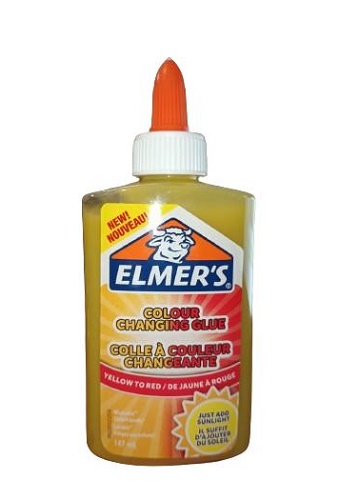 COLLA LIQUIDA ELMER'S CAMBIA COLORE DAL GIALLO AL ROSSO - FLACONE 147 ML