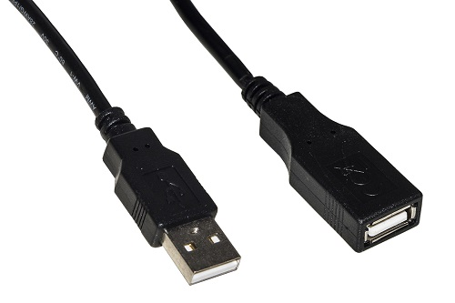 CAVO USB 2.0 MASCHIO/FEMMINA RAME CONNET. FEMMINA ISOLATO, MT 3