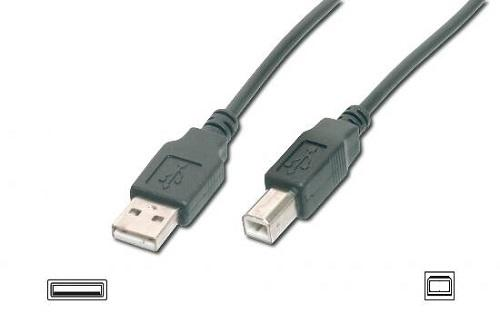 CAVO USB 2.0 CONNETTORI 1XA MASCHIO - 1XB MASCHIO, METRI 5, NERO