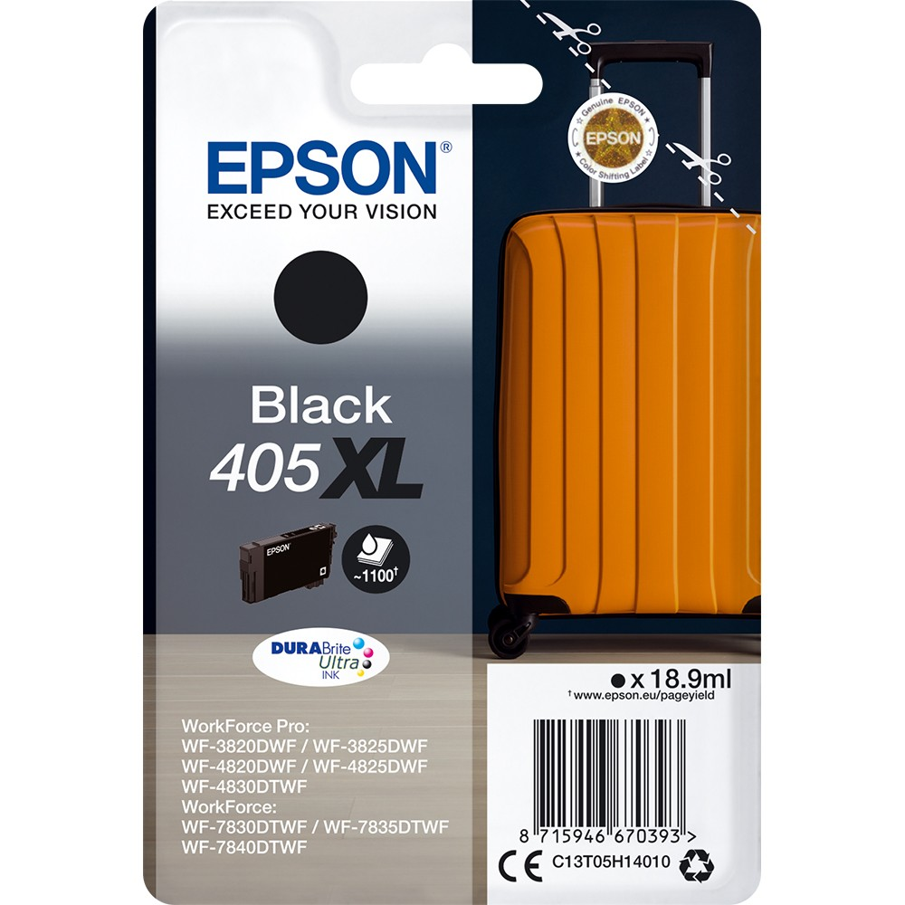 CARTUCCIA EPSON NERO  405 XL (1.100 COPIE) ORIGINALE 