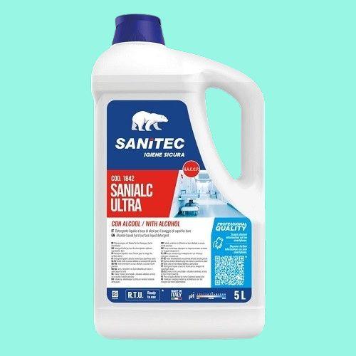 SANITEC "SANIALC-ULTRA" DETERGENTE CONCENTRATO 77% ALCOL 5LT - 1842