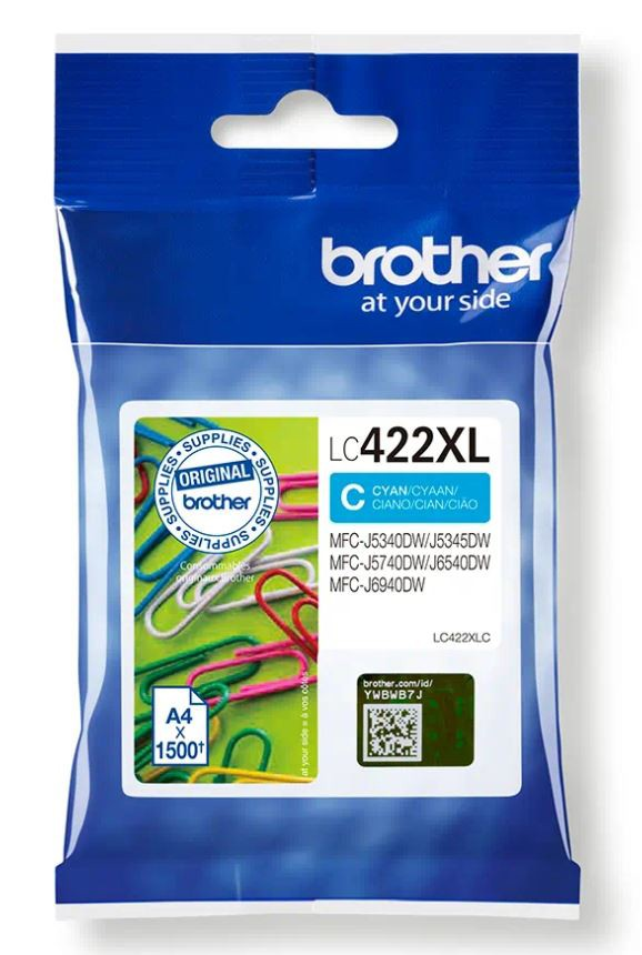 CARTUCCIA CIANO BROTHER LC-422XLC  (1.500 COPIE) ORIGINALE 