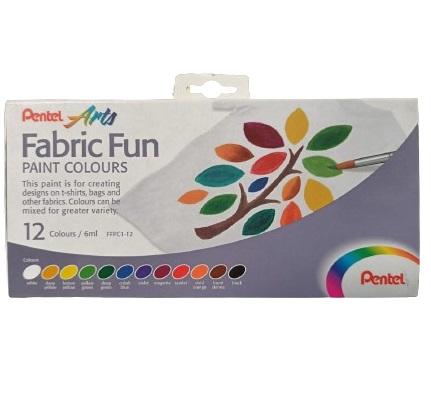 COLORI PER TESSUTO "FABRIC FUN" IN TUBETTO DA 6ML CONF. 12PZ 