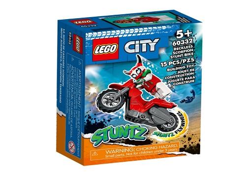 MATTONCINI LEGO® CITY - "STUNT BIKE SCORPIONE SPERICOLATO" - 15 PZ (5+)