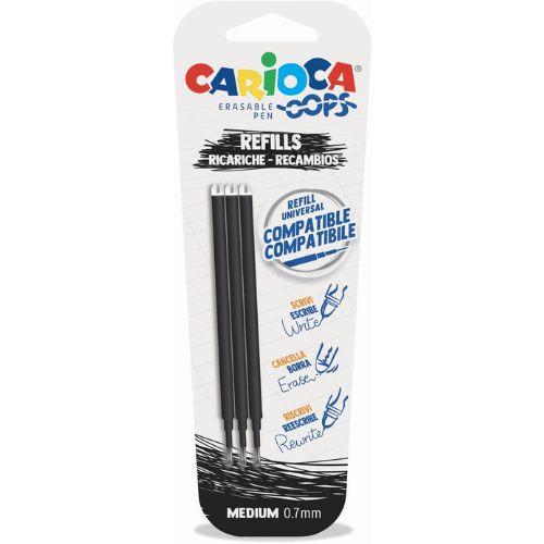 CARIOCA REFILL PENNA CANCELLABILE "OOPS" NERO (3 PZ)