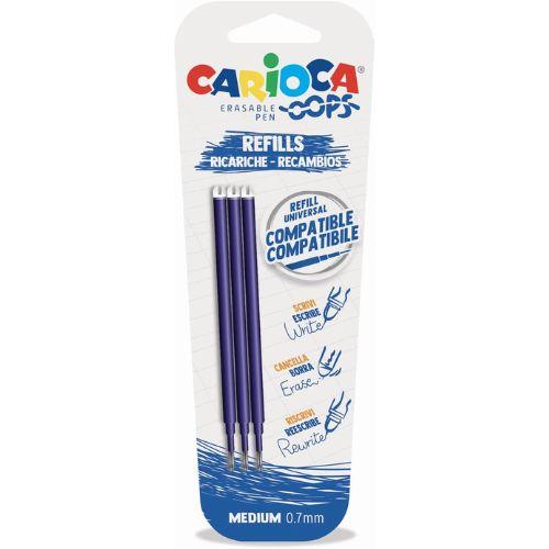 CARIOCA REFILL PENNA CANCELLABILE "OOPS" BLU (3 PZ)