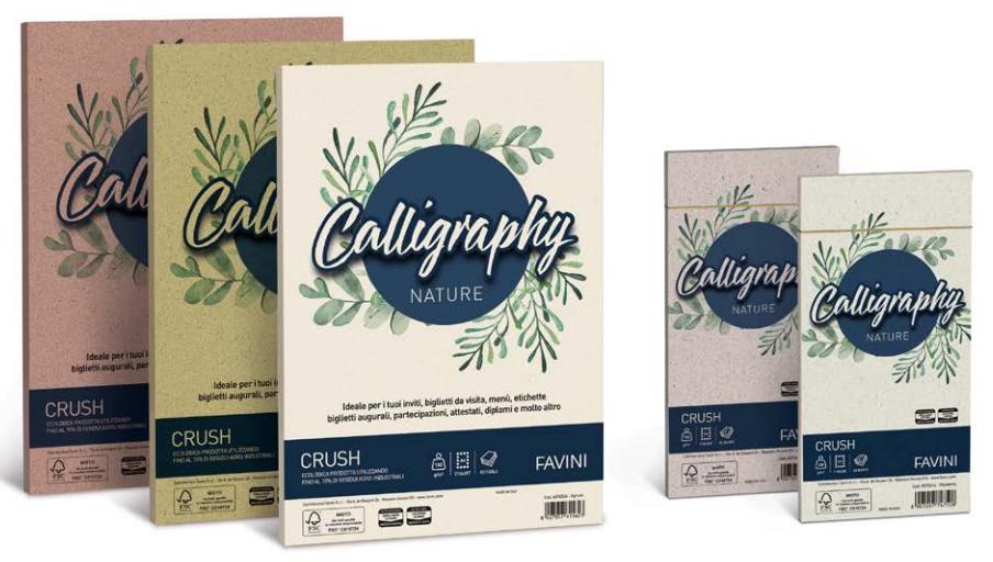 FAVINI CALLIGRAPHY CRUSH NATURE UVA 50 FOGLI 120gr. A4 cm. 21X29,7