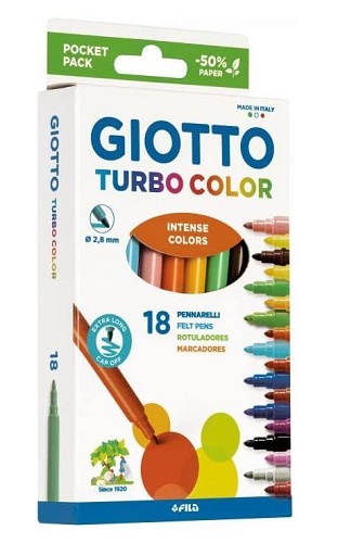 GIOTTO PENNARELLI TURBO COLOR CONFEZIONE 18 PEZZI