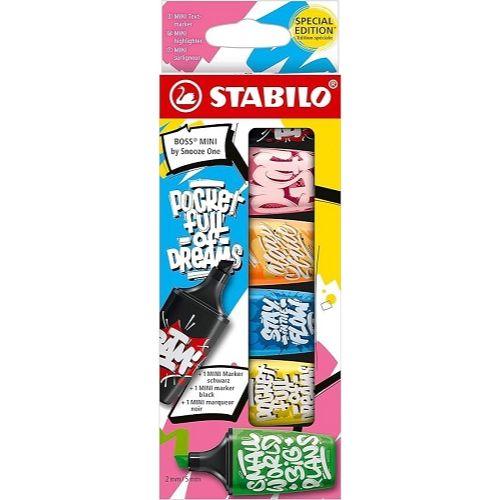 EVIDENZIATORI STABILO BOSS MINI BY SNOOZE ONE COLORI ASSORTITI (6 PZ)