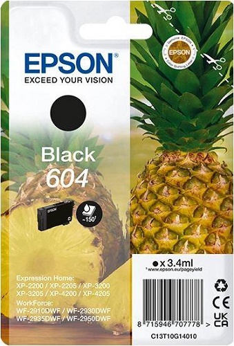 CARTUCCIA  EPSON 604 NERA (150 COPIE)  ORIGINALE 