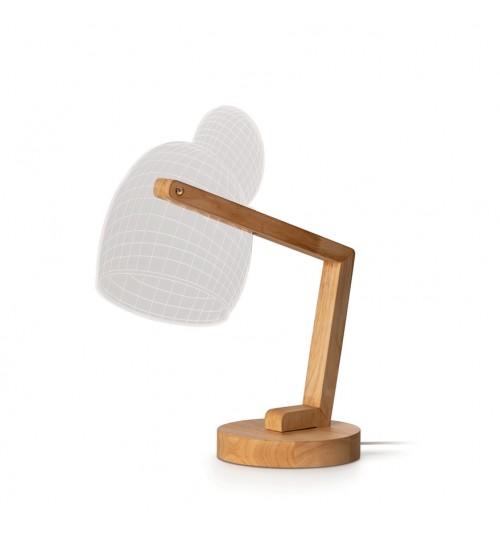 LAMPADA LED "WOODLIGHT" STELO FISSO A CAMPANA