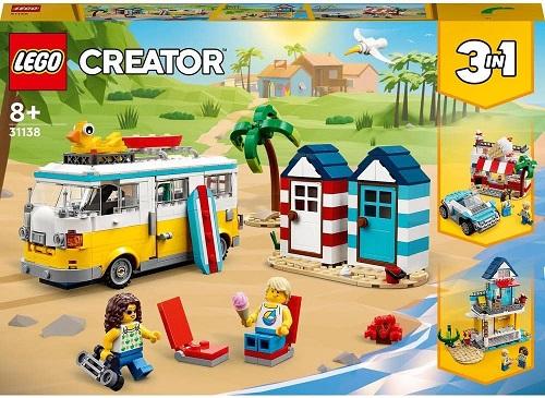 MATTONCINI LEGO® CREATOR - "AUTOBUS CAMPER SULLA SPIAGGIA"