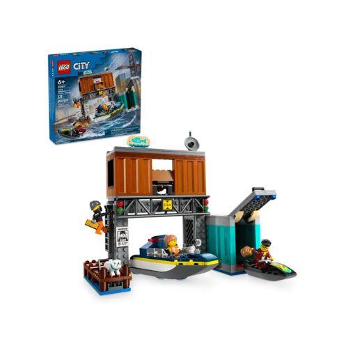 LEGO CITY - MOTOSCAFO DELLA POLIZIA E NASCONDIGLIO DEI LADRI
