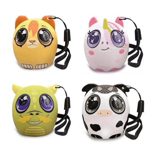 Mini Speakers Wireless Fantasie Animali Assortite - Funzione TWS (Fantasie disponibili: Draghetto, Gatto, Mucca, Unicorno)