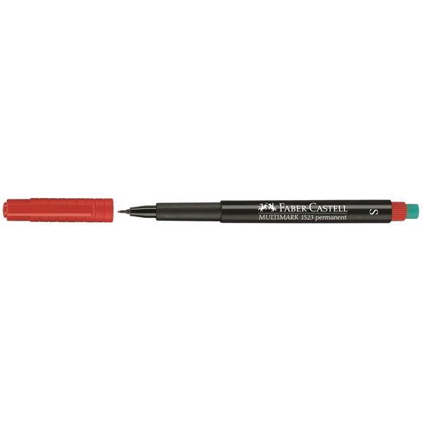 PENNARELLO FABER CASTELL MULTIMARK 1523 PERMANENTE PUNTA S 0,4 mm ROSSO