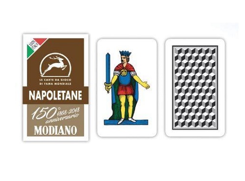 MODIANO CARTE NAPOLETANE DORSO MARRONE 150°