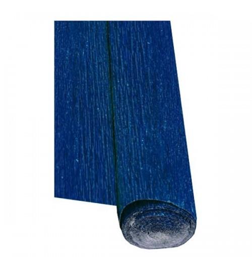 CARTA CRESPA CM. 50X150 MT. 60 GR. BLU METALLIZZATO