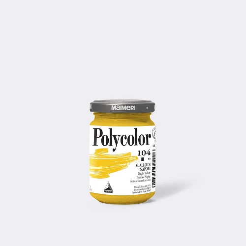 MAIMERI COLORE ACRILICO "POLYCOLOR" IN VASETTO VETRO 140 ml. GIALLO NAPOLI