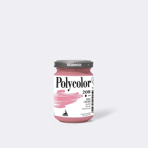 MAIMERI COLORE ACRILICO "POLYCOLOR" IN VASETTO VETRO 140 ml. ROSA CHIARO